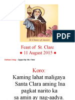 Feast of St. Clare Mass Highlights