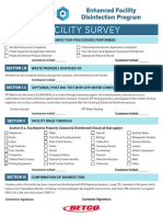 Facility Survey: Enhanced Facility Disinfection Program Enhanced Facility Disinfection Program