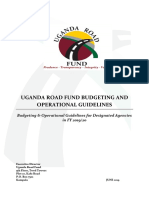 Uganda Road Fund Budgeting and Operational Guidelines