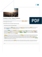 Country vs. City - Essay 3 Versions