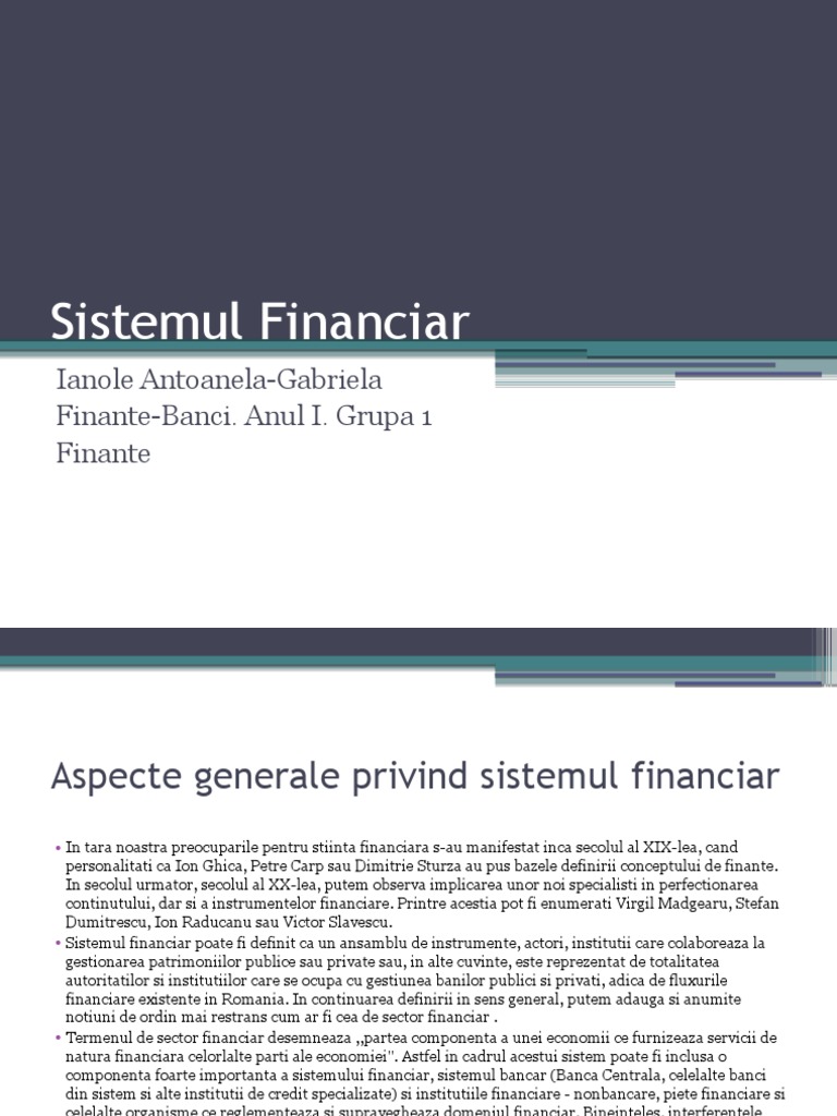 Sistemul Financiar PDF