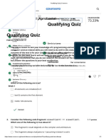 Qualifying Quiz - Coursera