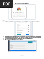Instructions For Candidates