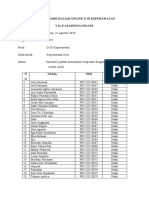 Daftar Hadir Kuliah Online D-Iii Keperawatan Via E-Learning/Online