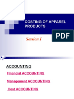 Costing of Apparel Products: Session I