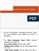 Basic Characteristics of Indian Economy