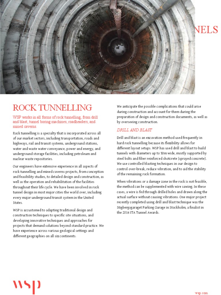 Rock Tunneling Techniques and Projects | PDF | Tunnel | Civil Engineering