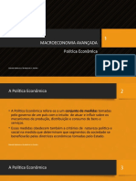 Política Econômica: Estabilização, Expansão e Estrutura