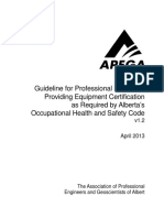 APEGBC Guidelines For Mechanical Engineering For Providing Equipment Certification PDF