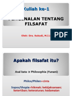 Kuliah Ke-1 Pengenalan Tentang Filsafat