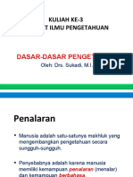 Kuliah Ke-3 Sumber Ilmu Pengetahuan