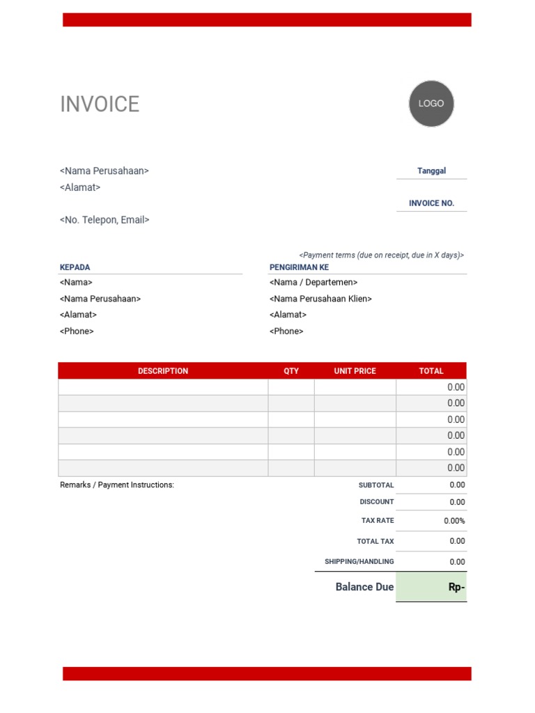 Invoice Template for Payment | PDF