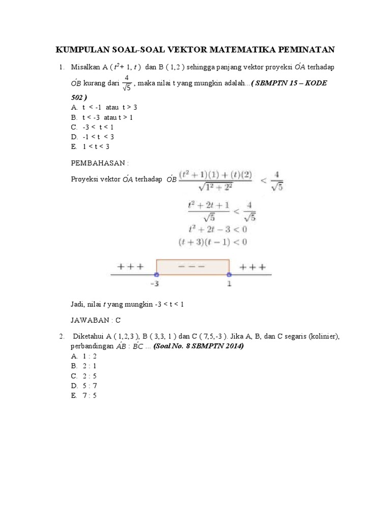 Kumpulan Soal Vektor