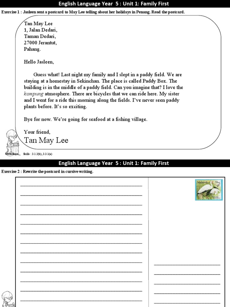 worksheets writing pdf