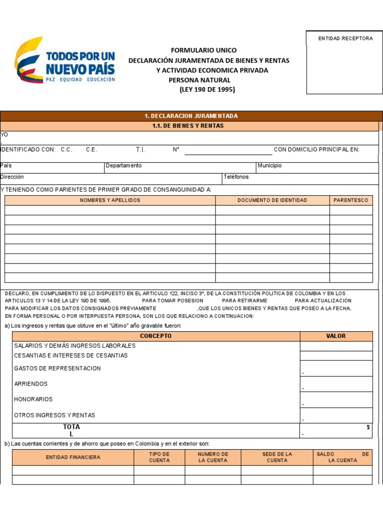 Formato de Declaracion de Renta | PDF | Gobierno | Economias