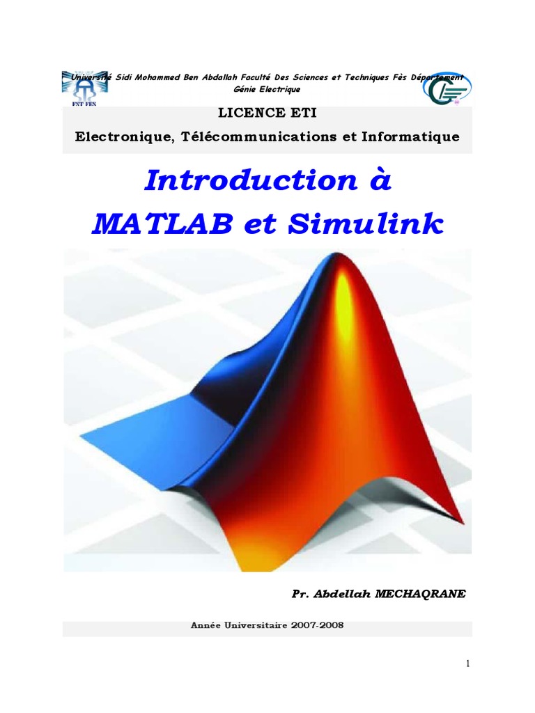 Introduction à MATLAB et Simulink | PDF | Structure de contrôle | MATLAB