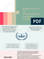 Rome Statute Establishes ICC