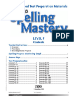 Spelling Mastery Level F Test Prep PDF