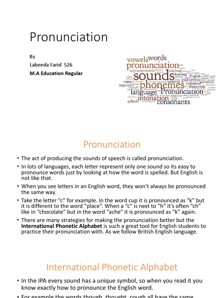 Pronunciation 170415142418 PDF | PDF | Alphabet | Phonetics