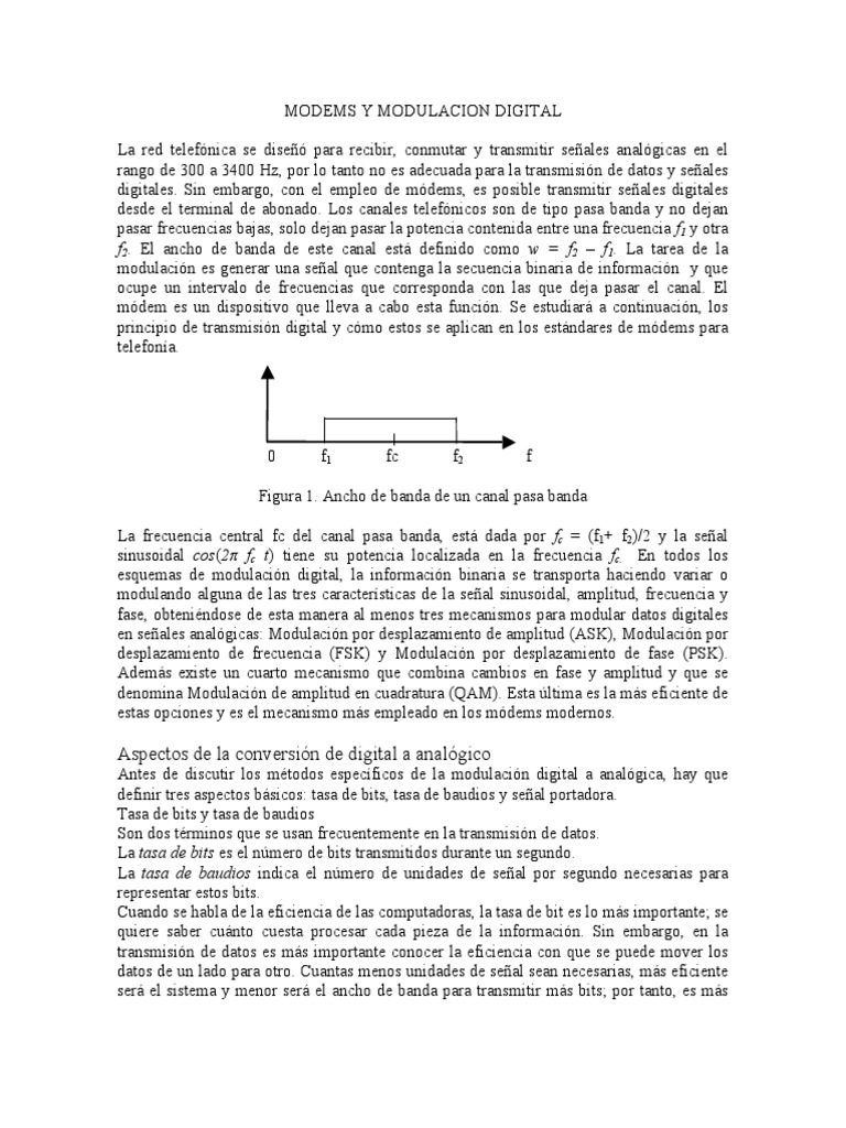 Modulación Digital en Módems | PDF | Módem | Modulación