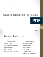 Classical Encryption Techniques Part I - Caesar, Monoalphabetic, Playfair & Hill Ciphers