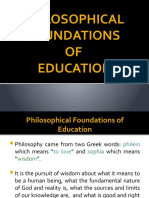 Philosophical Foundations of Education