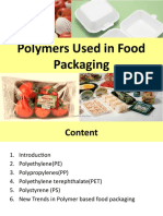 Polymers Used in Food Packaging: 10/30/2020 Erandika Bandara 1