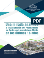 Boletin Informativo Una Mirada Analítica a La Asignación Del Presupuesto El Alto
