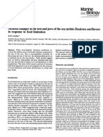 Skeletal Changes in The Test and Jaws of The Sea Urchin Diadema Antillarum in Response To Food Limitation