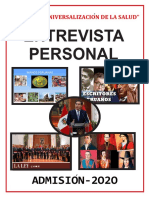 Entrevista Personal Admision 2019-Ii