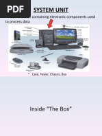 System Unit: Box-Like Case Containing Electronic Components Used To Process Data