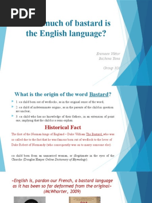 How Much Of Bastard Is The English Language Pdf Legitimacy Family Law English Language