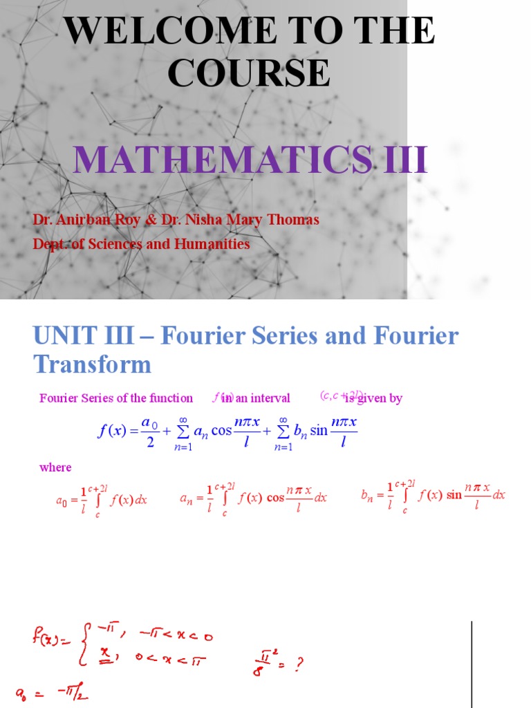 Fourier Series in Mathematics III | PDF