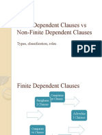 Finite Dependent Clauses Vs Non-Finite Dependent Clauses