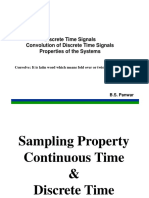 Discrete Time Signals Convolution of Discrete Time Signals Properties of The Systems