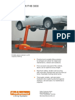 Mobile 2-Post Lift FHB 3000: Portable Electro-Hydraulic Car Lift. Capacity 3.000 KG