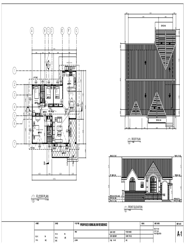 Floor Plan: Proposed Bungalow Residence | PDF