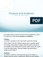 Purpose and Audience (3)