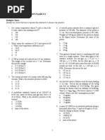 Thermodynamics I