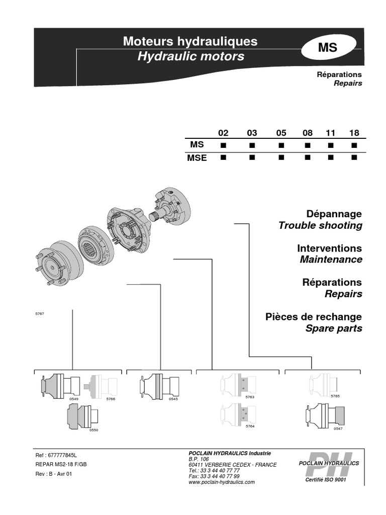 Moteurs Hydrauliques Hydraulic Motors PDF Brake Vehicle Parts