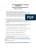 Tecnología en Gestión Bancaria Y Entidades Financieras Centro de Servicios Financieros Bogota DC