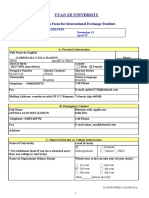 Yuan Ze University: Application Form For International Exchange Students