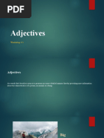 Workshop 1 Adjectives