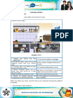 Learning Activity 1 Evidence: Safety Rules: Based On The Image Write Safety Rules Into The Format. Unsafe House Image