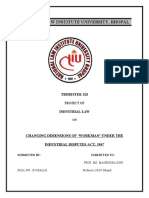 Changing Dimensions of Workman' Under The Industrial Disputes Act, 1947