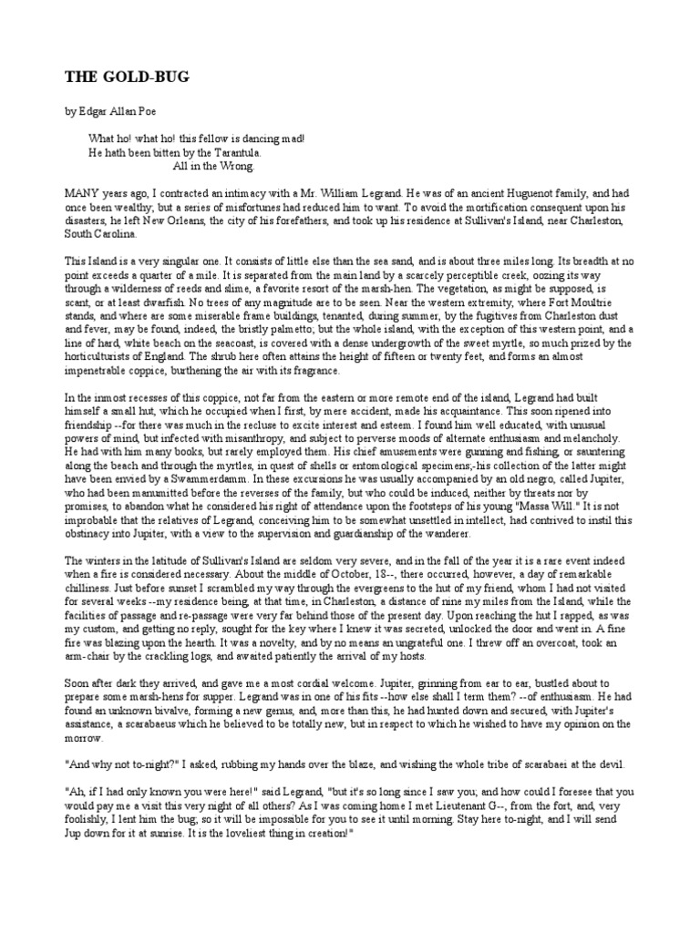 Gold Bug PDF Gold Gemstone