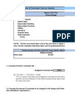 Problem 4-47 Application of Overhead Rate Service Industry