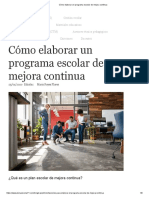 Cómo Elaborar Un Programa Escolar de Mejora Continua PDF