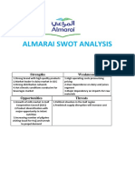 Almarai SWOT Analysis Summary