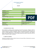 Syllabo Proyectos Industriales II - MM-IPA 2020